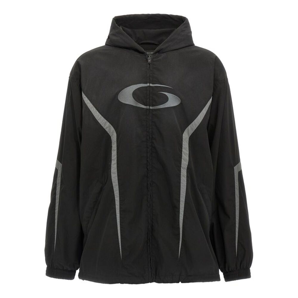 Balenciaga Black Polyester Shell Men's Jacket